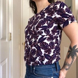 H&M cropped pattern shirt